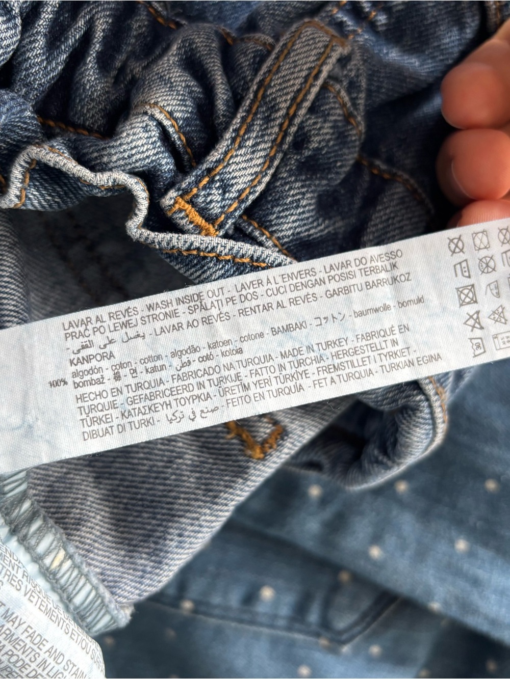 Zara High-Waisted Blue Paperbag Jeans - Picture 6 of 9